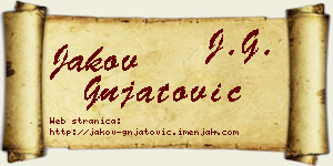 Jakov Gnjatović vizit kartica